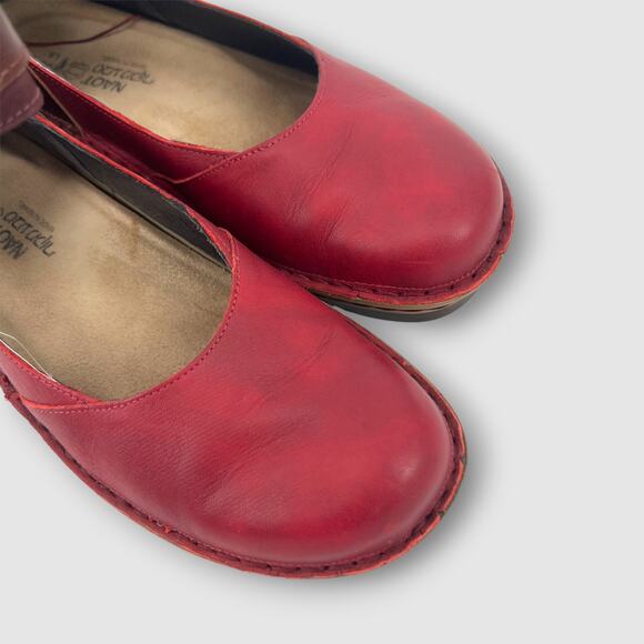 Naot Leather Ankle Strap Mary Jane Shoes Comfort Platform Flats Size 39 - Picture 3 of 12